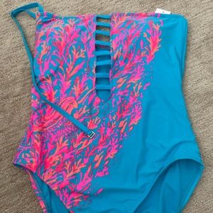 NWT Lilly Pulitzer Teslee One Piece Size 12 Only One strap